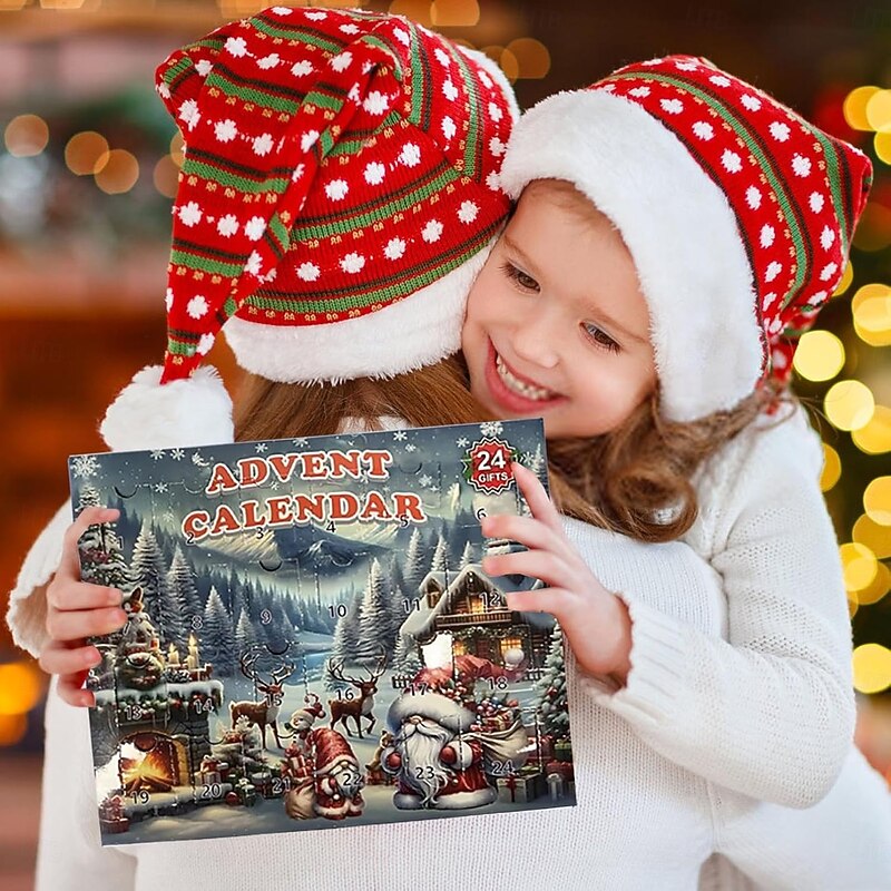 Christmas Dwarf Gnome Arrival Calendar 2025 3D Dwarf Christmas Countdown Calendar Decorations with 24 Dwarf Dolls Christmas Gnome Gifts for Women Adults Kids3