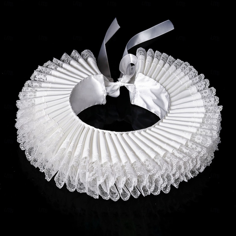 Rococo Victorian Renaissance Elizabethan Ruffle Collar Nobleman Noblewoman Fancy Dress Unisex Halloween Carnival Performance LARP Ren Faire Adults Collar All Seasons3