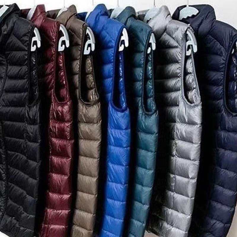 Men's Puffer Vest Vest Gilet Vacation Daily Date Fashion Casual Fall & Winter Pocket Polyester Warm Comfortable Solid Color Zipper Stand Collar Regular Fit Black Wine Navy Blue Gray Vest