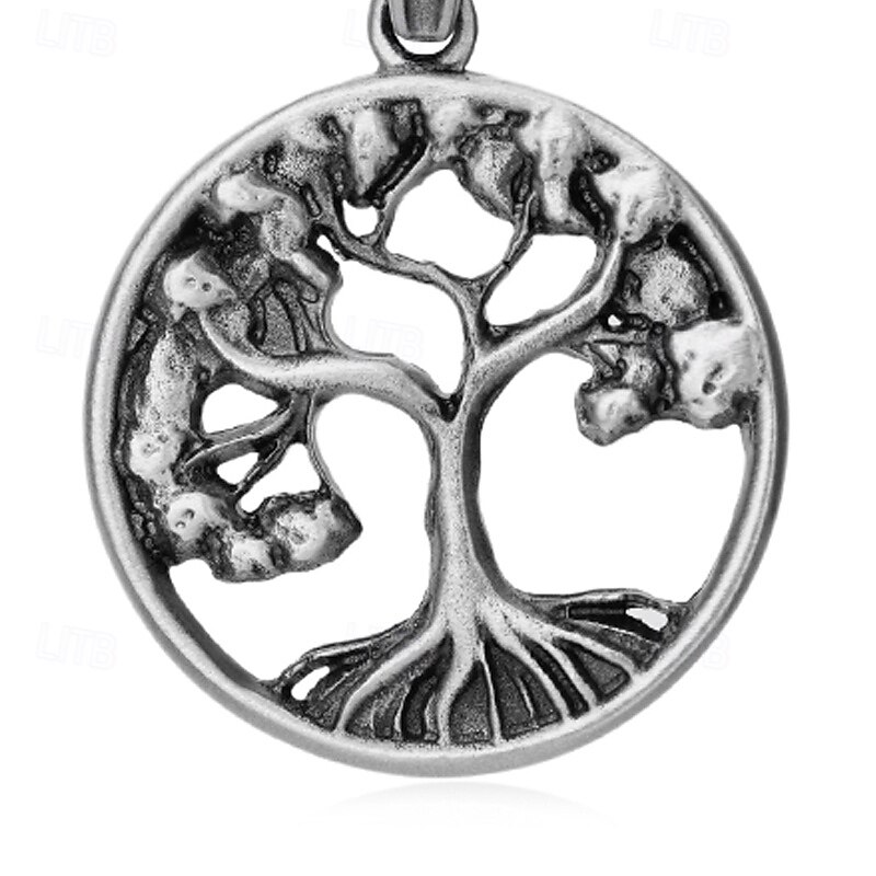 1PC Necklace For Women's Silver Street Daily Silver Retro Tree of Life2