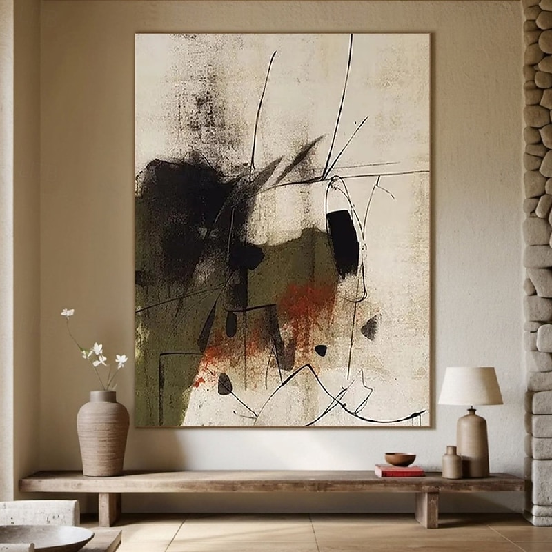 Handmade abstract oil painting Hand Painted ABSTRACT Oil Painting Wall Modern Fashion Abstract Black White Canvas Painting Home Decoration Decor Rolled Canvas Paingting2