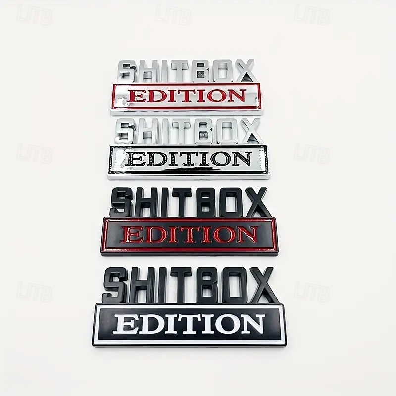 2PCS Funny Car Emblem 3D Badge – Cool ABS Fender Replacement Decal Compatible with Most Cars, Trucks, and SUVs2