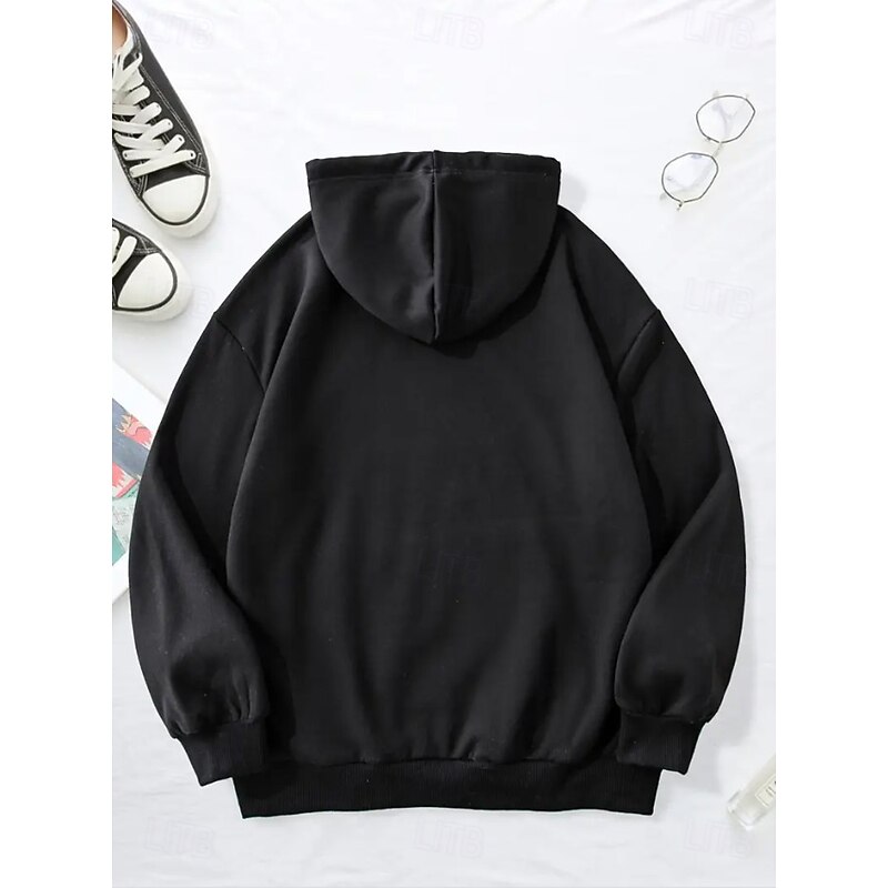 Women's Pullover Hoodie Sweatshirt Animal Casual Long Sleeve Hooded Regular Tops Street Dailywear Print Black Pink Red Green Light Grey Fall Winter2
