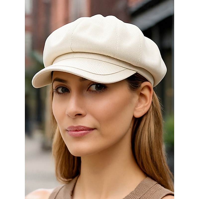 Women's Canvas Newsboy Hat - Lightweight and breathable, With curved brim and adjustable strap, Perfect for fall/winter streetwear, Travel and everyday wear3