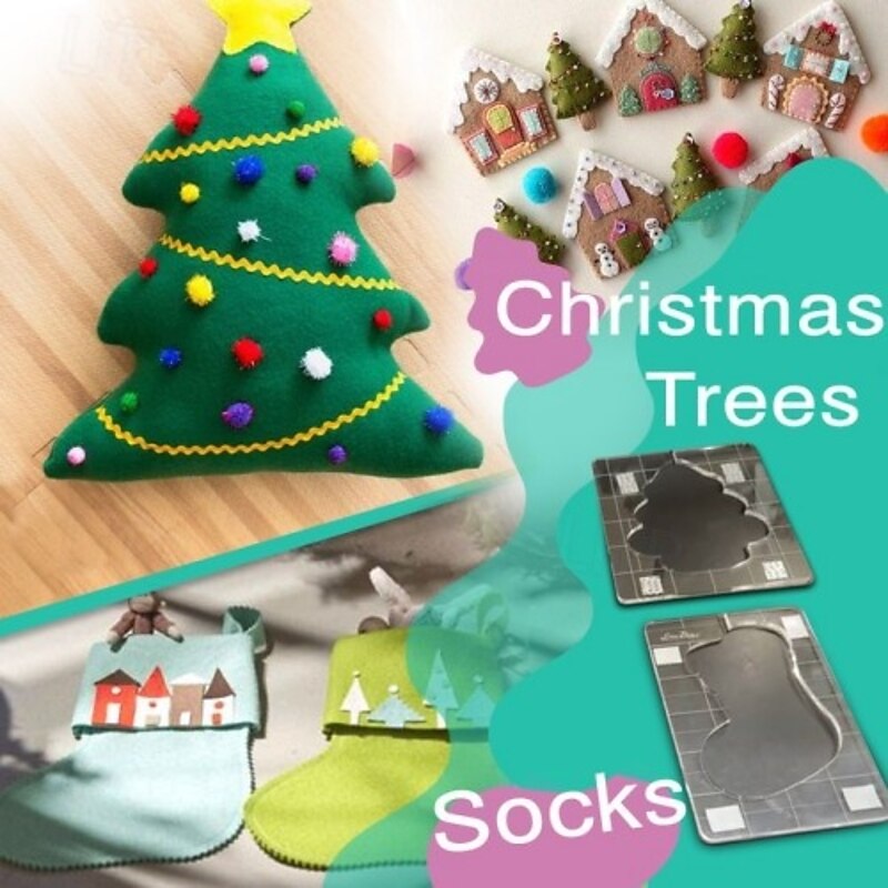 Christmas Quilting Templates 6pcs Acrylic Sewing Ruler Set Hollow Patchwork Quilting Tools2