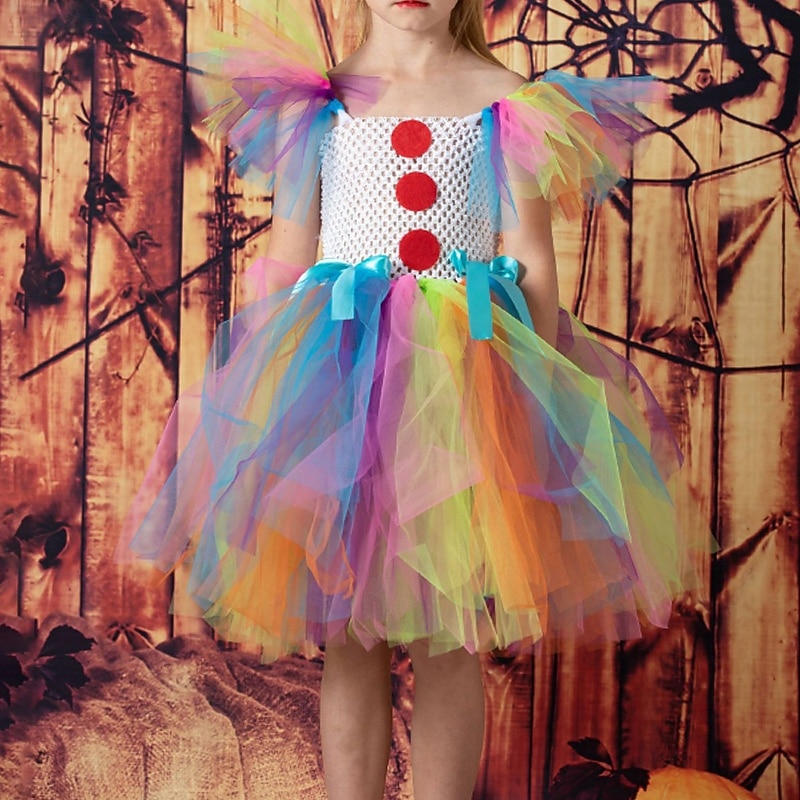 Joker Clown Pomni Halloween Outfits Costume Circus Carnival Costume Cosplay Kid's Girls' Carnival Mardi Gras Performance Party Stage Easy Halloween Costumes Dress Up4