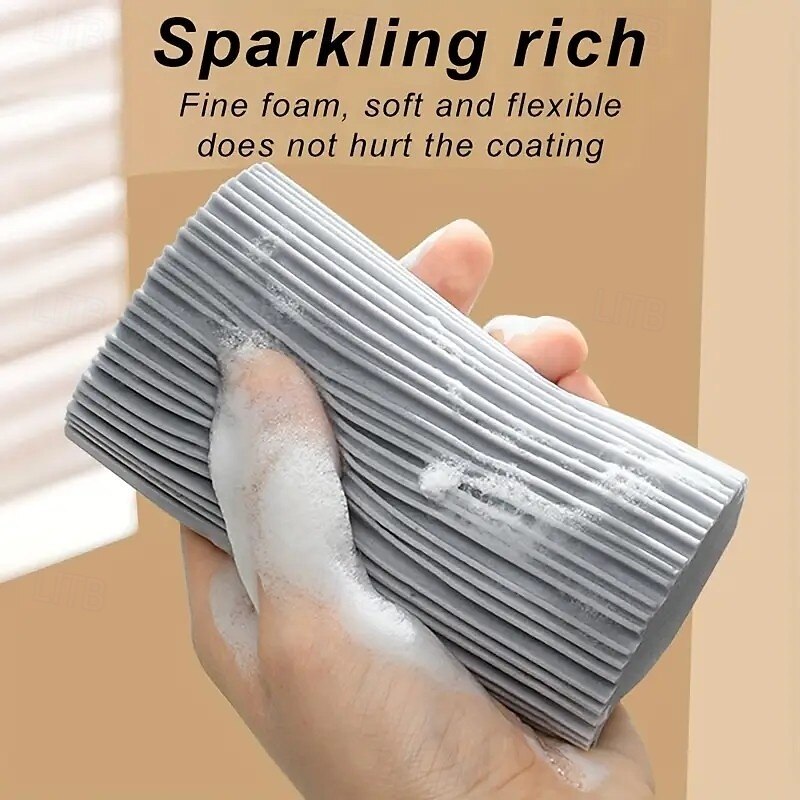 6PCS Magic Dust Cleaning Sponges, PVA Sponges for Wet Wiping Blinds, Glass, Baseboards, Vents, Railings, and Windows, Random Colors2