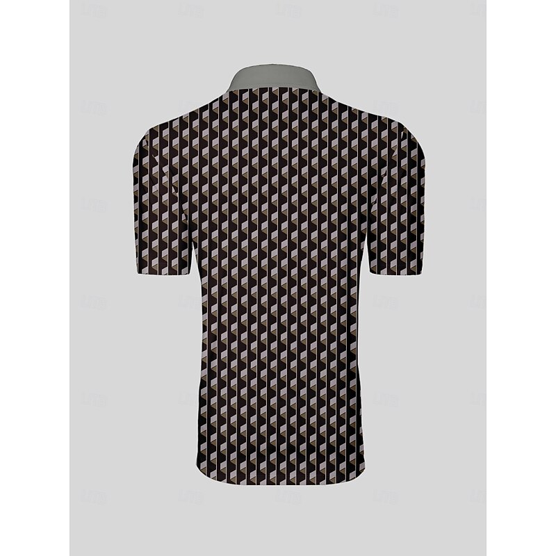 Men's Golf Polo Shirt Black Short Sleeve Top Golf Attire Clothes Outfits Wear Apparel2
