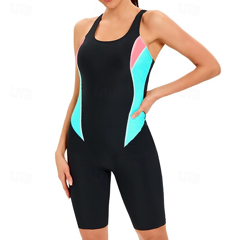 Women's Bathing Suit Rash Guard UV Sun Protection UPF50+ Sleeveless Swimwear Swimming Surfing Patchwork Summer Spring Autumn3