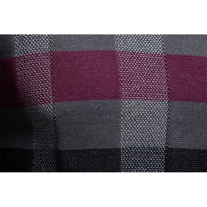 Men's Pullover Knit Regular Tops Check Pattern Crew Neck Cool Pullover School Vacation Clothing Apparel Spring Fall Dark Navy Purple S M L3