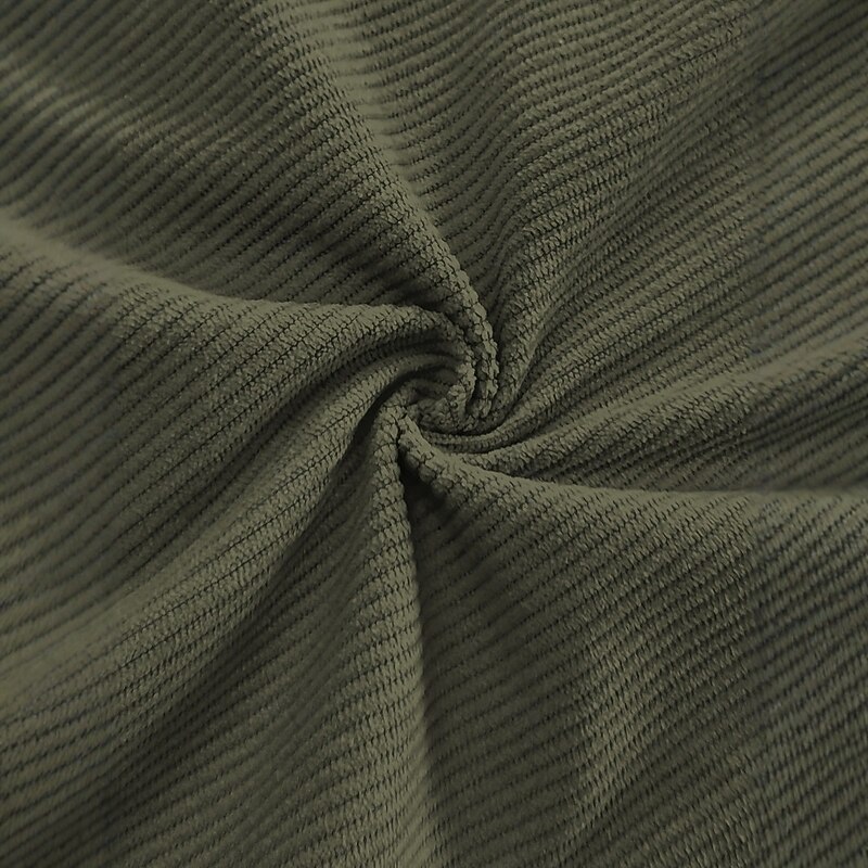 Men's Corduroy Pants Trousers Slacks Casual Pants Drawstring Elastic Waist Front Pocket Plain Comfort Full Length Outdoor Vacation Home Vacation Fashion Loose Fit Green Stretchy2