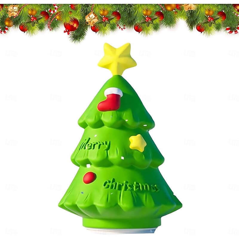 Christmas LED Night Light, 3-Level Dimmable Touch Sensor Christmas Nightlight Decorations, Cute Christmas Tree/Snowman Bedside Lamp for Bedroom, Holiday Party Gifts