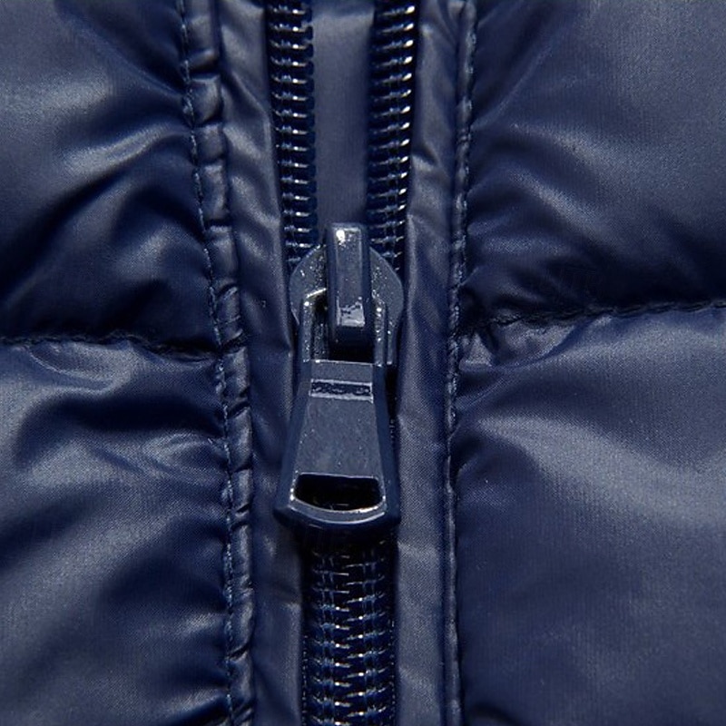 Men's Winter Coat Puffer Jacket Padded Jacket Pocket 50% White duck down Vacation Daily Wear Date Regular Fashion Casual Comfortable Thermal Warm Winter Solid / Plain Color Wine Black Navy Blue Royal3