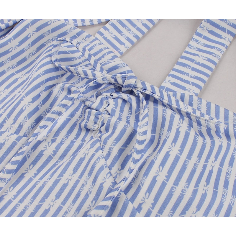 Retro Vintage 1950s Midi Dress Fit and Flare Striped Fancy Dress Women's Christmas Carnival Valentine's Day Party Casual Adults Dress Spring & Summer4