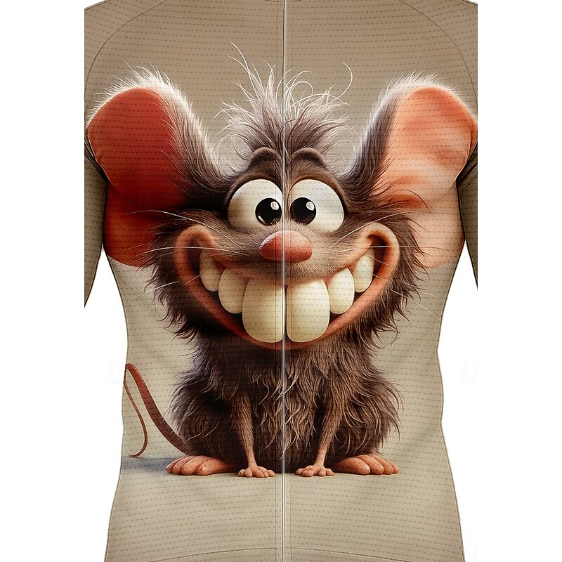 Men's Tops Cycling Jersey Graphic Animal Long Sleeve Bike Jersey Top with 3 Rear Pockets Sun Sun Protection Sunscreen Quick Dry Sports Brown Clothing Apparel3