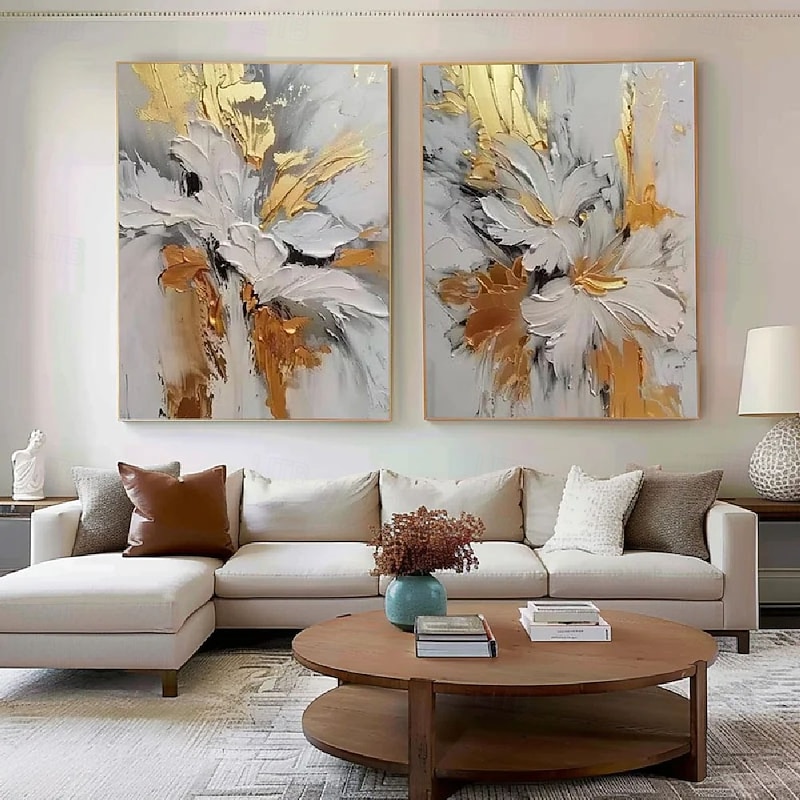 Handmade 3D Oil Painting Rich Texture Brushstrokes Vivid Color Palette Modern Home Decor Living Room Wall Art Artistic Craftsmanship Unique Design Luxury Home Accent Statement Piece High Quality Mater3