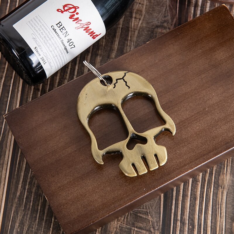 Halloween Skull Face Bottle Opener & Window Breaker Keychain, Creative Portable Beer Opener, Unique Halloween Party Gadget3