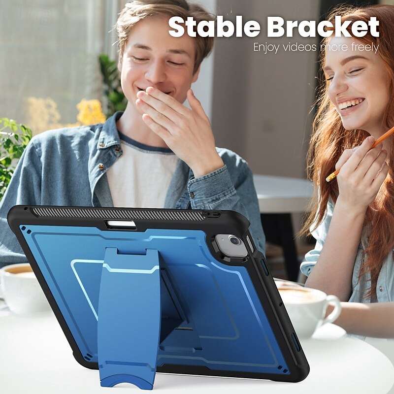 Tablet Case Cover For Apple iPad Air 11"(2024) iPad Air 13"(2024) iPad Pro 13"(2024) iPad Pro 11'' 4th Portable with Stand Holder with Adjustable Kickstand Armor TPU PC2