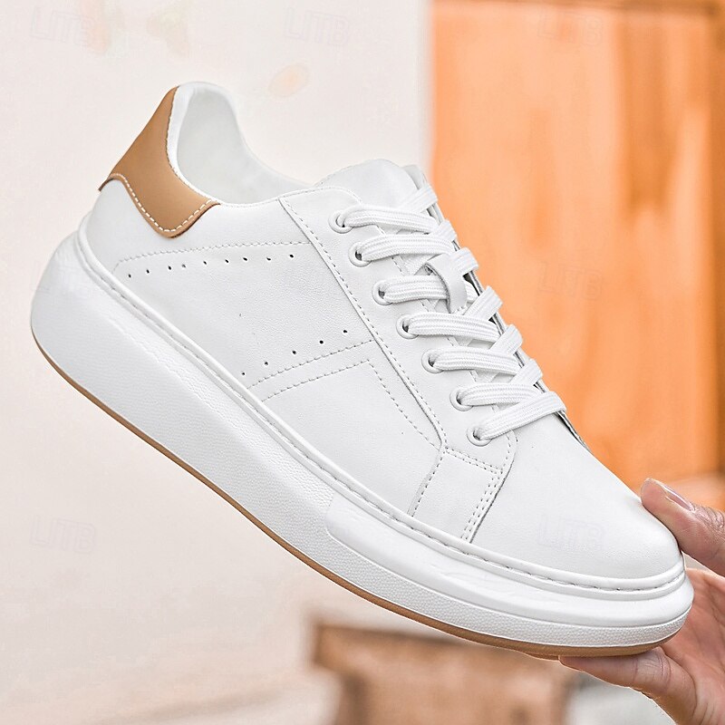 Men's White  Sneakers - Clean Look & Versatile, For Active Gentlemen in Sports & Daily Wear2