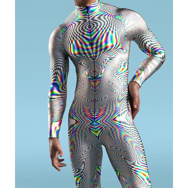 Patterned Zentai Suits Cosplay Costume Bodysuit Printing Carnival Costume Full Body Suit Men's Women's Boys' Sexy Costume Halloween Costume for Performance Party Masquerade Kid's Adults'4