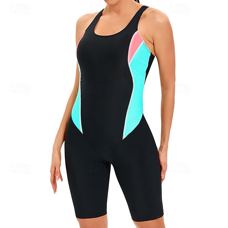 Women's Bathing Suit Rash Guard UV Sun Protection UPF50+ Sleeveless Swimwear Swimming Surfing Patchwork Summer Spring Autumn2