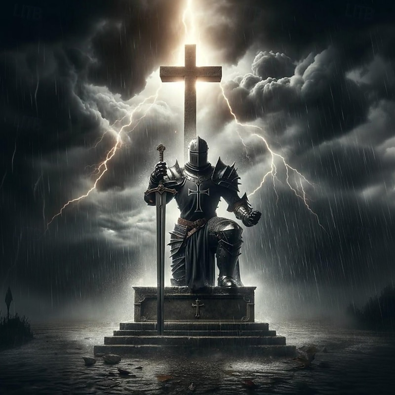 Men's Knights Templar Hoodie Sweatshirt Fashion Cool Hooded Party Religious Celebrations Streetwear Yellow Purple Drawstring Fall Winter Designer4