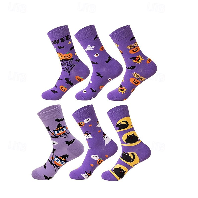 Creative Cotton Socks with Owl Design, Funny Mid-Calf Socks for Men and Women, Autumn Winter New Fashion, Trendy INS Style European and American Casual Socks4