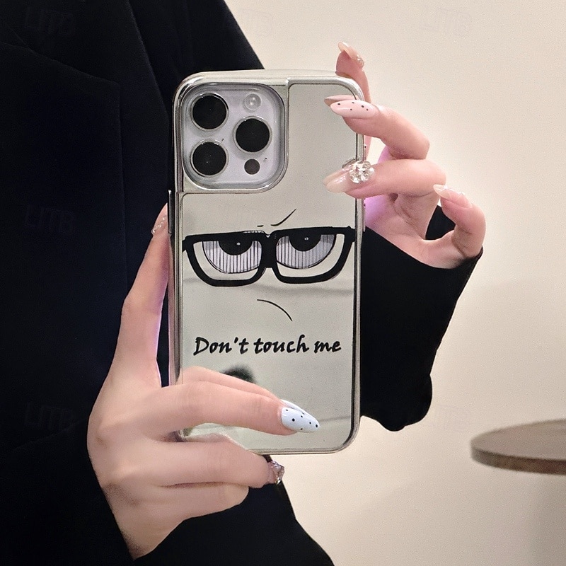 Phone Case For 16 15 14 Pro Max Plus 16e 13 Pro Max Back Cover Shockproof Cartoon Plating