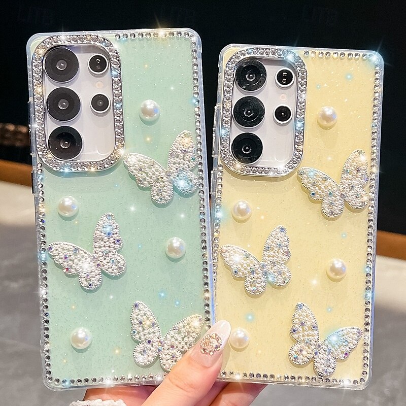 Phone Case For Samsung Galaxy S25 S24 Ultra Plus S24 FE S23 A16 A55 5G A35 5G A15 Back Cover Shockproof Butterfly Silicone4