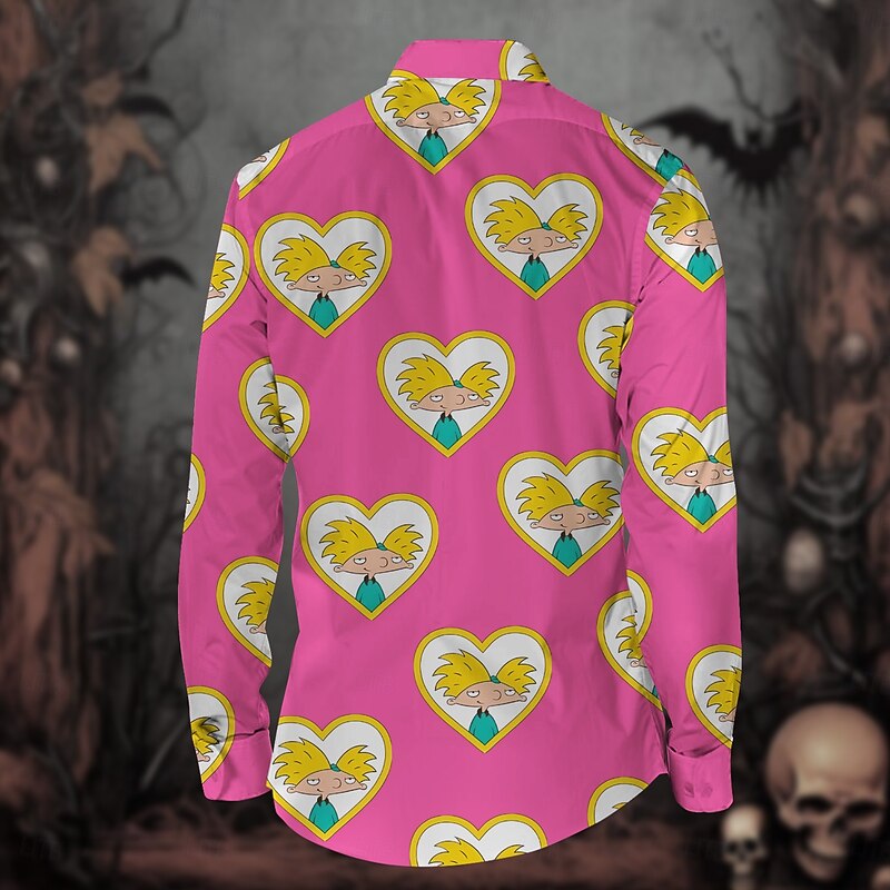 Hey Arnold! Arnold Blouse / Shirt Character Graphic For Men's Adults' Halloween Carnival 3D Print Party Casual Daily2