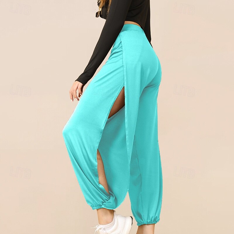 Women's Cropped Bloomers Harem Pants High Waist Athletic Pilates Running Bottoms Solid Color Black Pink Blue Sports Activewear Loose Fit2