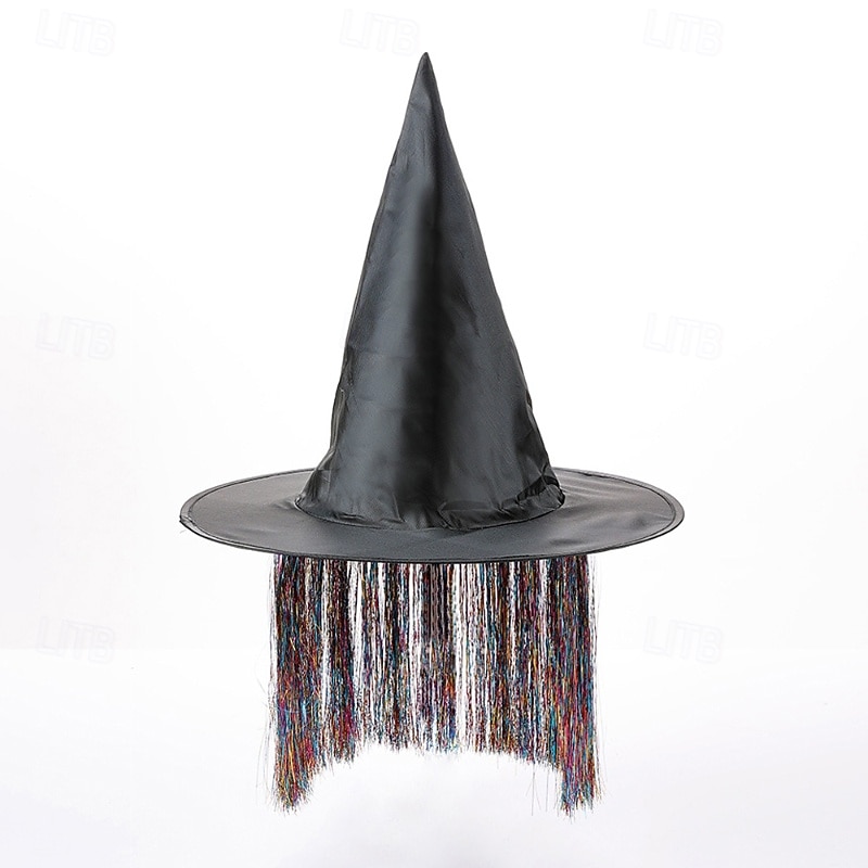 Kids Girls' Hats & Caps Sweet Halloween Daily Color Block Tassel Fringe Silver Black