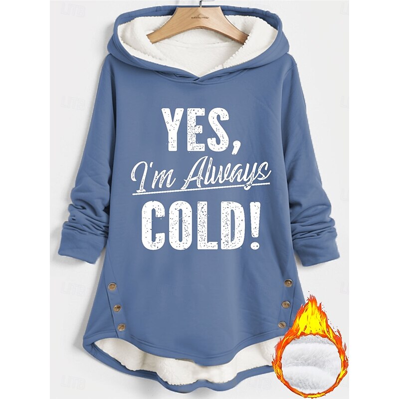 Women's Hoodie Sweatshirt Pullover Fleece Lined Warm Pajamas Hoodies Graphic Letter Warm Casual Fuzzy Long Sleeve Hooded Long Tops Casual Sports Print Black Pink Red Blue Gray Fall