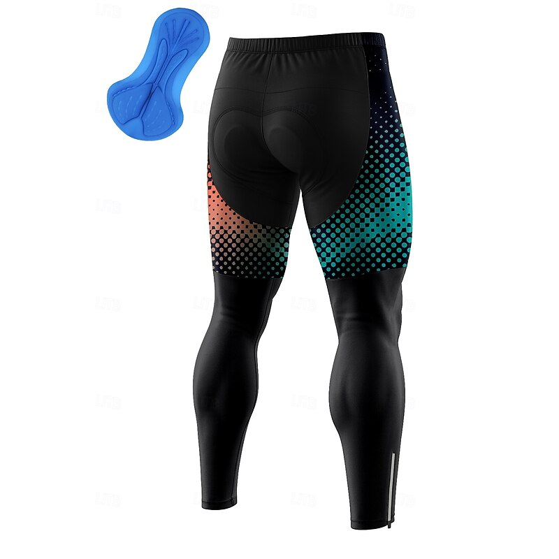Men's Graphic Geometric Gradient Bike Pants Bike Tights Bottoms Slim Fit Sports UV Resistant 3D Pad Quick Dry Reflective Strips Blue Clothing Apparel Bike Wear2