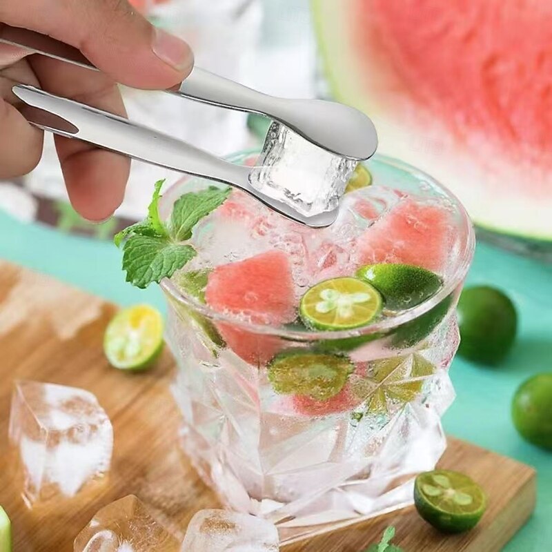 10pcs Stainless Steel Anti-Slip Tip Clips – Stylish Polished Small Tongs for Candy, Desserts, Snacks, Tea/Coffee Parties – Durable, Easy to Clean Kitchen and Tableware Accessories – Perfect for Home, Dining, and Restaurant Use