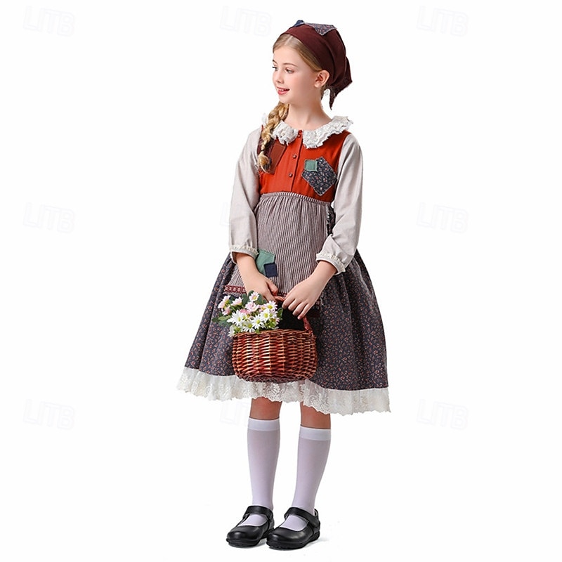 Cosplay Halloween Masquerade Kid's Girls' Halloween Children's Day Performance Halloween Easy Halloween Costumes Dress Up3