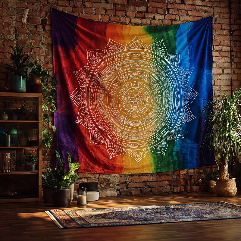 Tapestry Blanket Wall Hangings Seven Chakra Yoga Meditation Mandala Sports Mystic Bedroom Living Room Dorm Home Decor3
