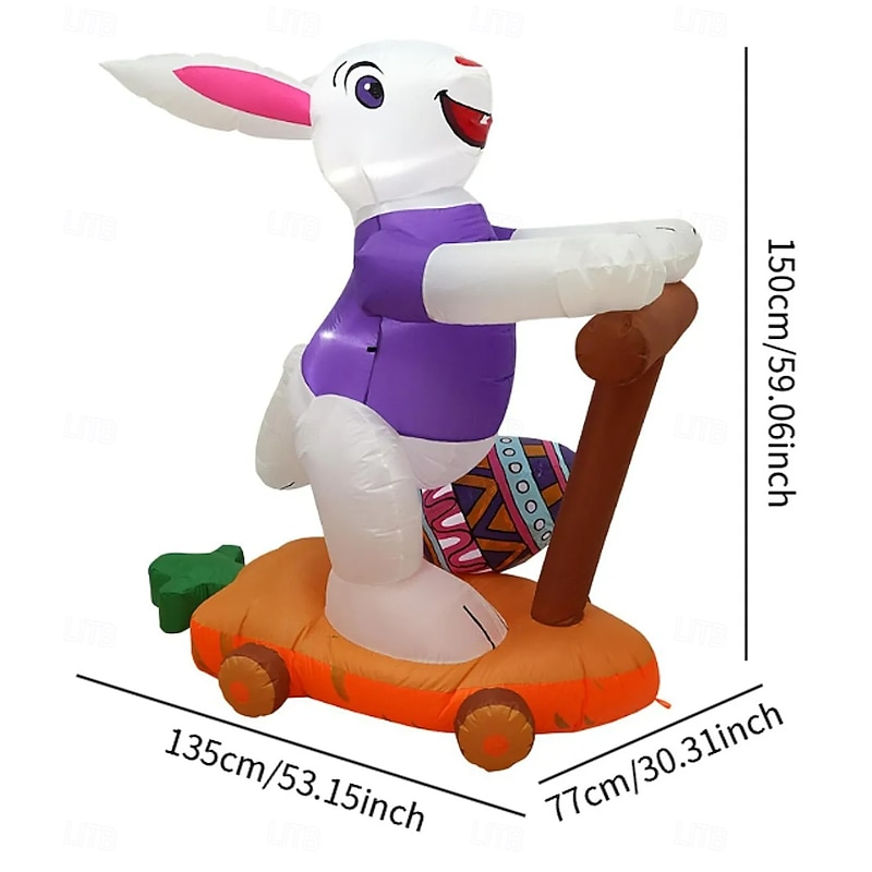 Easter Bunny Inflatable Outdoor Decoration Halloween Decor2