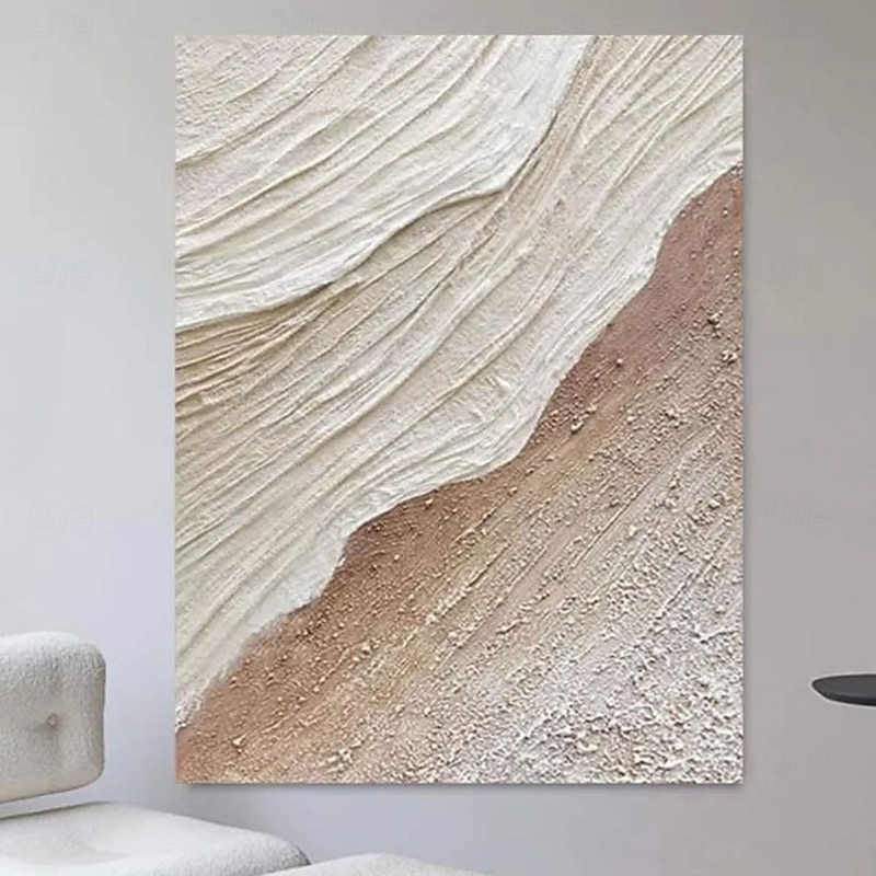Handmade 3D wave Coastal  Oil Painting Landscape with Vibrant Color Palette and Textured Brushstrokes Showcasing Masterful Layering Techniques for Home Decor