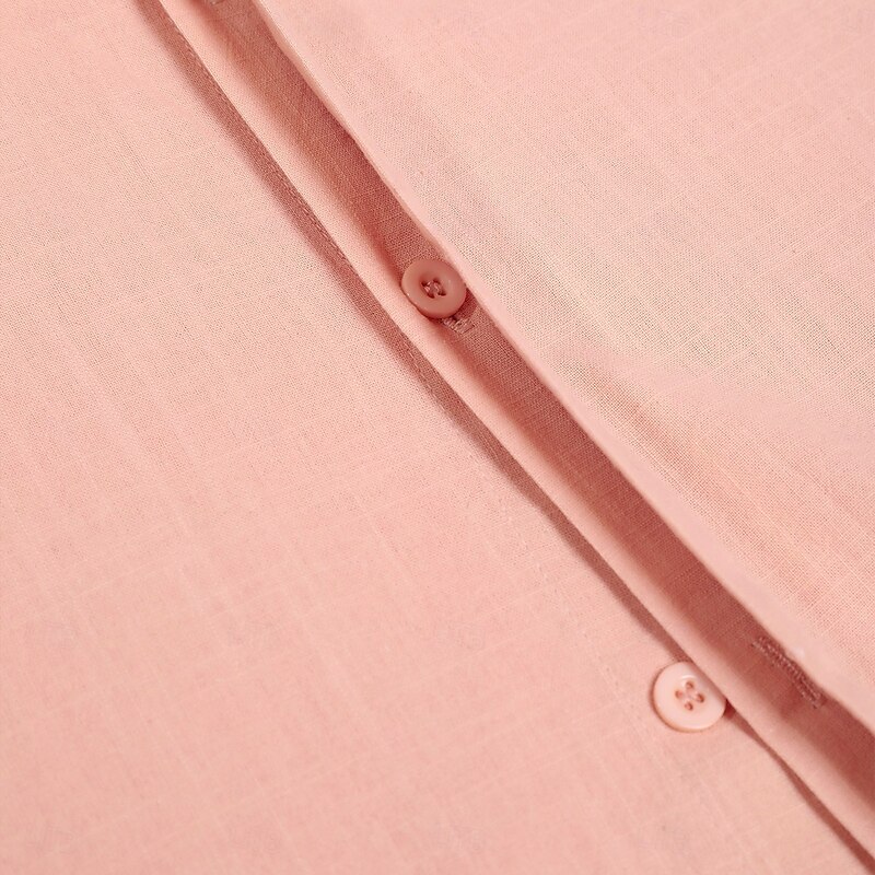 Men's Shirt Linen Shirt Summer Shirt Button Down Shirt Casual Shirt Beach Shirt Plain Vacation Casual Black White Pink Blue Short Sleeve Collar Summer Clothing Apparel4