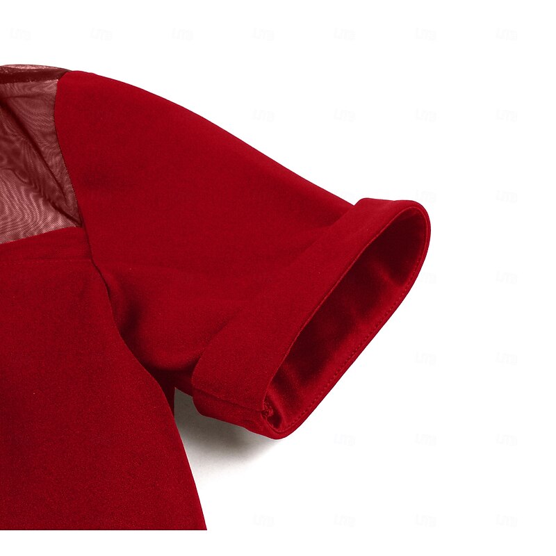 Retro Vintage 1950s Dress Fit and Flare Fancy Dress Women's Christmas Carnival Valentine's Day Party Casual Adults Dress Spring & Summer4