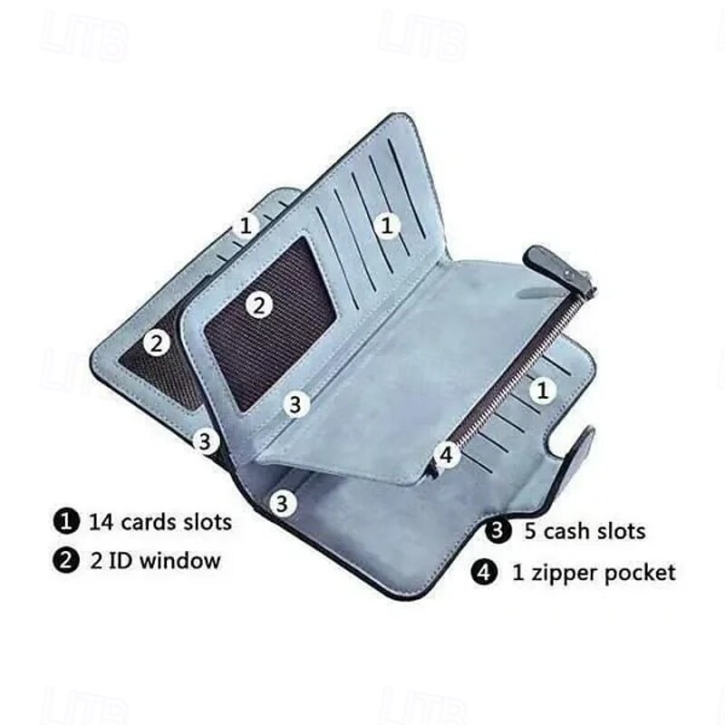 Handmade Multiple Slots Women Wallets Stylish Korean Three Fold Ladies Purse Large Capacity Multi Card Holder Fashionable Two Tone Textured Leather Wallet Gift3