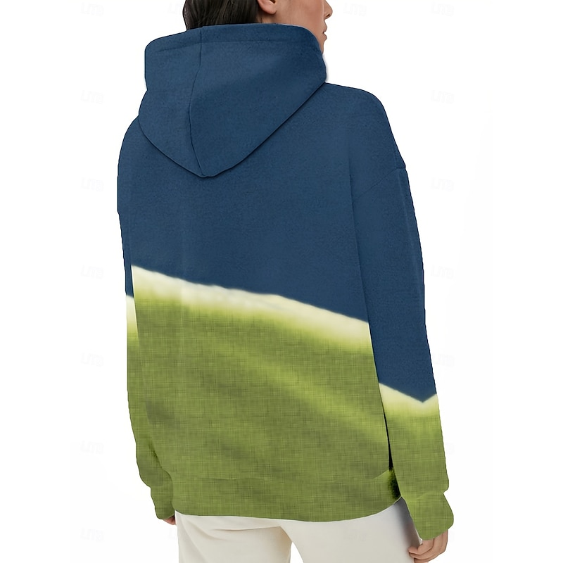 Women's Pullover Hoodie Sweatshirt Graphic Animal Casual Long Sleeve Hooded Regular Tops Party Evening Wear Street Dailywear Blue Spring Fall Winter4