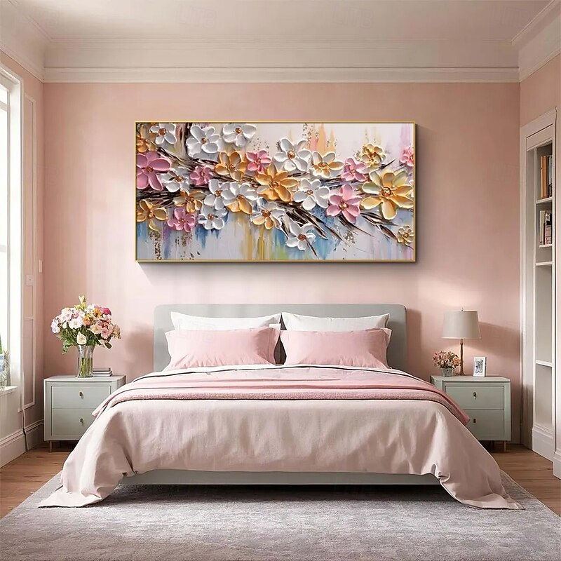 Mintura Handmade 3D Textured Flower Landscape Oil Paintings On Canvas Wall Art Decoration Modern Abstract Picture For Home Decor Rolled Frameless Unstretched Painting4