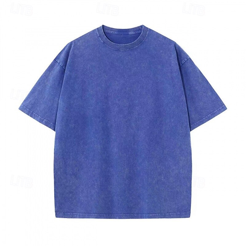 Men's T Shirt Tee Short Sleeve Shirt Tee Top Short Sleeve Crew Neck Summer Plain Fashion Designer Basic Classic Vacation Street Going out Apricot Black Blue Top Tee for Men3