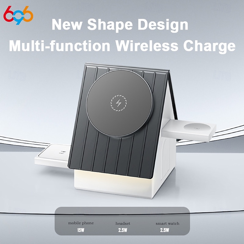 Wireless Charger Wireless Charging Pad Wireless Charging Stand Foldable Charging Station MagSafe Universal Magnetic For Cellphone Apple Watch Series 4 Apple Watch Series SE / 6/5/4/3/2/1 Apple Watch3