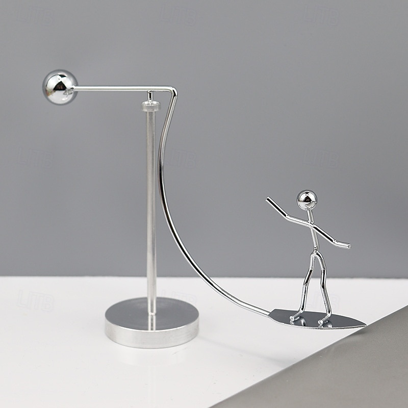Steel Balancing Sculpture Balancing Tumbler Toy Kinetic Art Balance Toy Decompressive Science Psychology Home Office Decor Desk Toy4
