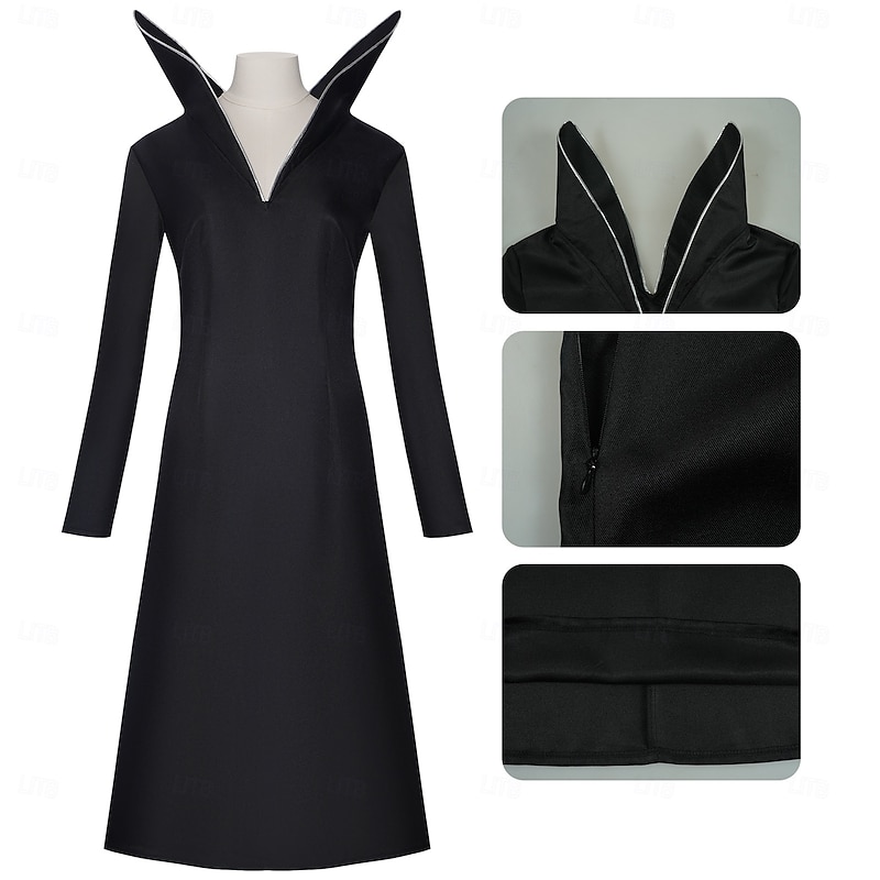 Gothic Horror Dark Academia Dress Costume Fancy Dress Cosplay Movie Cosplay for Women's Adults Halloween Carnival Performance Party Educational Dress Up