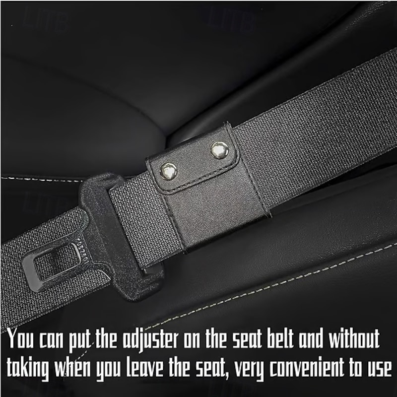 2Pcs Universal Comfort Auto Car Seat Belt Adjuster, Shoulder Protector Strap Positioner for Kids and Adults, Anti-Choking Safety Belt Clip2