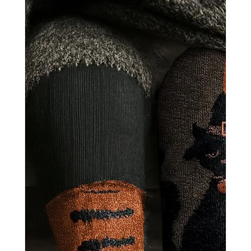 Women's Pants Trousers Leggings Cozy Leggings Streetwear Casual Full Length High WaistPantsHalloween Cat Elastic Waist Print Breathability Comfortable Stretchy Vacation Street Daily Wear Orange2